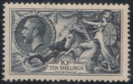 SG 452 10/- Re Engraved Unmounted Mint, but 1 short perf